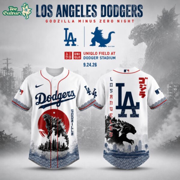 Los Angeles Dodgers x Godzilla Minus Zero Night 2026 Limited Edition Baseball Jersey Version 2