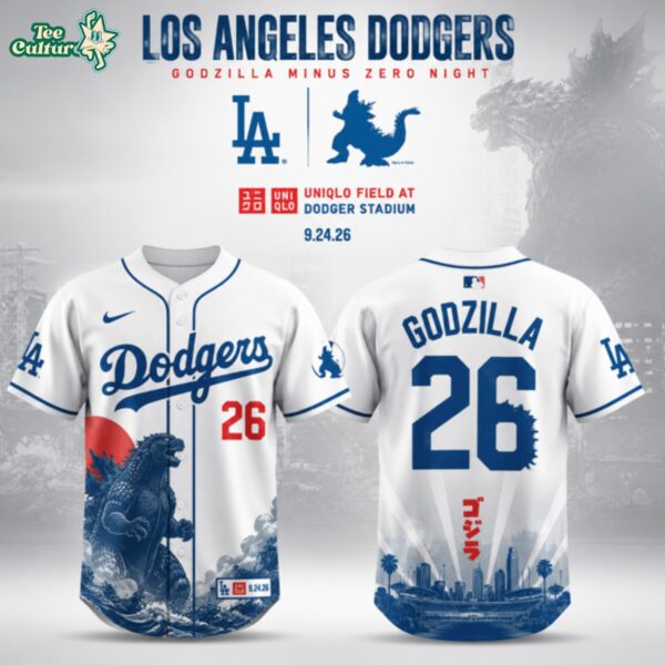 Los Angeles Dodgers x Godzilla Minus Zero Night 2026 Limited Edition Baseball Jersey Version 3
