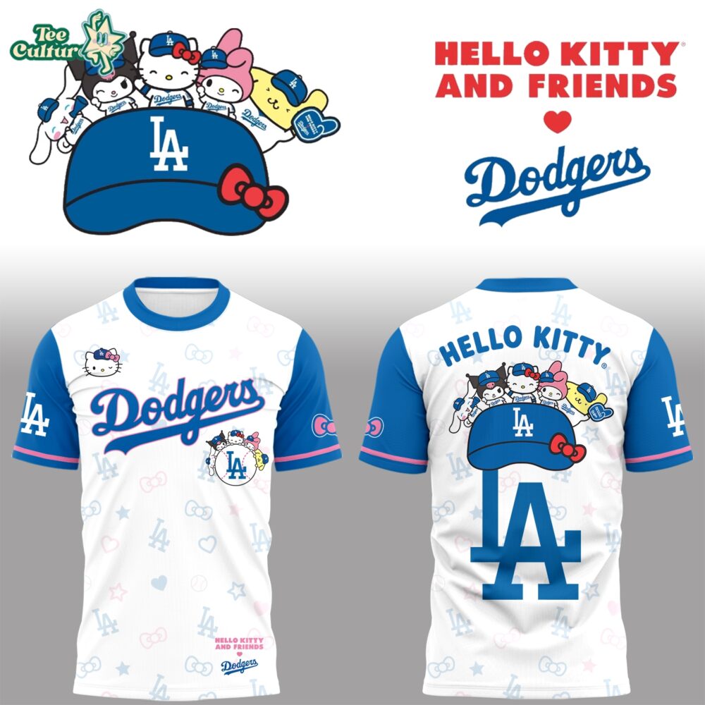 Los Angeles Dodgers x Hello Kitty 2026 T-Shirt - Teesculture