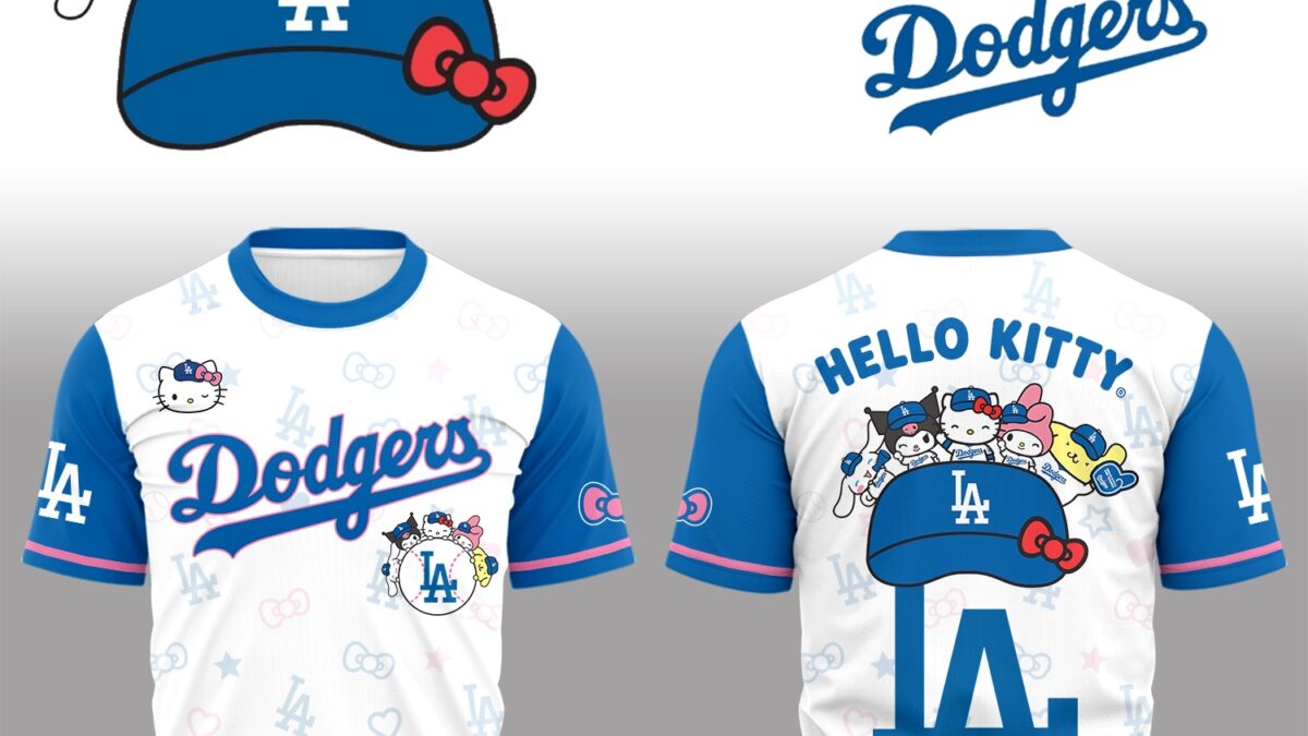Los Angeles Dodgers x Hello Kitty 2026 T-Shirt - Teesculture