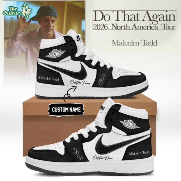 Malcolm Todd Do That Again Tour Signed Shoes 44