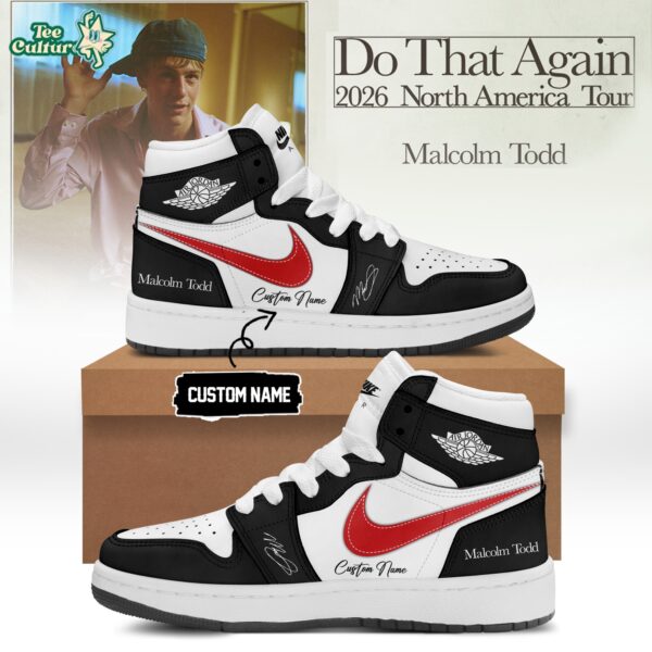 Malcolm Todd Do That Again Tour Signed Shoes 45