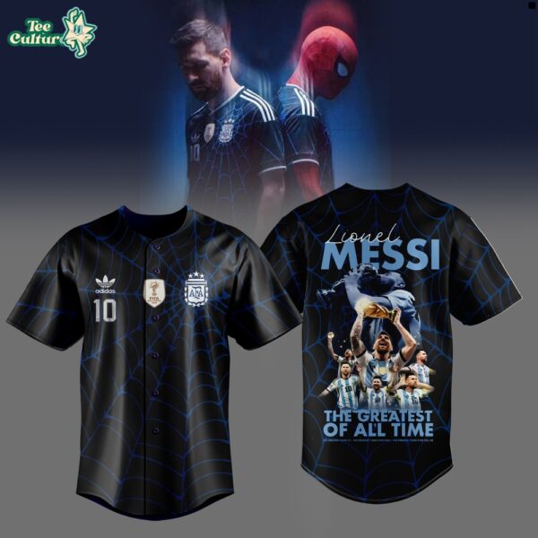 Messi x Spider-Man GOAT Web Hero Baseball Jersey