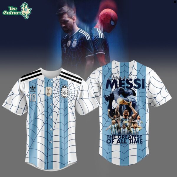 Messi x Spider-Man GOAT World Cup Baseball Jersey