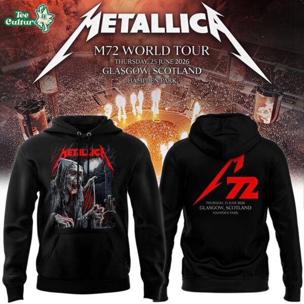 Metallica M72 World Tour Glasgow 2026 Limited Edition Hoodie