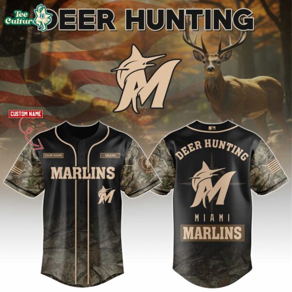 Miami Marlins Deer Hunting Limited Edition Baseball Jersey