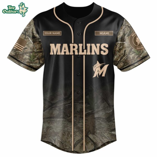 Miami Marlins Deer Hunting Limited Edition Baseball Jersey by Teesculture.com