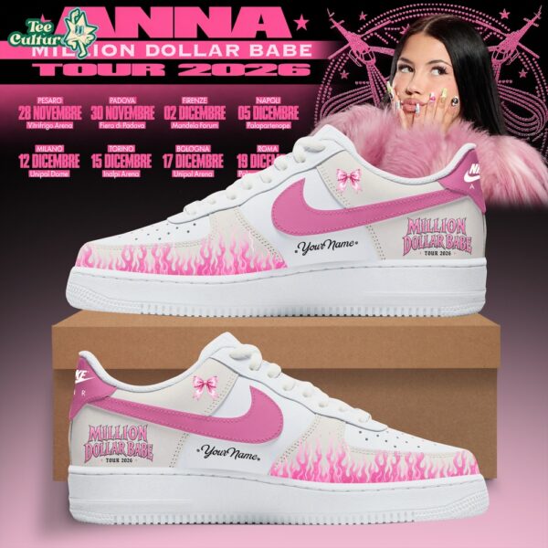 Million Dollar Babe Tour 2026 Custom Air Force 1 Sneakers