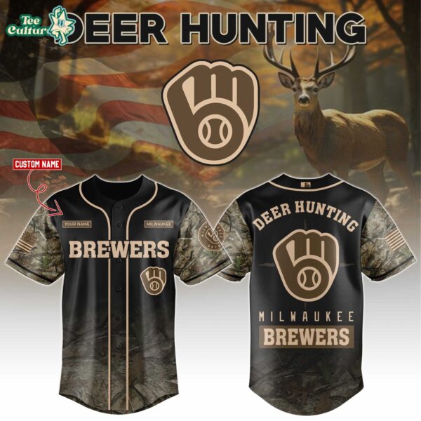Milwaukee Brewers Deer Hunting Limited Edition Baseball Jersey