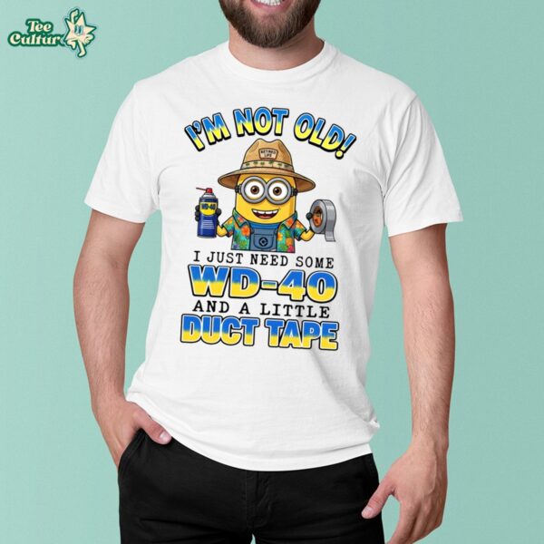 Minions Some WD40 And Duct Tape Funny Graphic Unisex TShirt by Teesculture.com