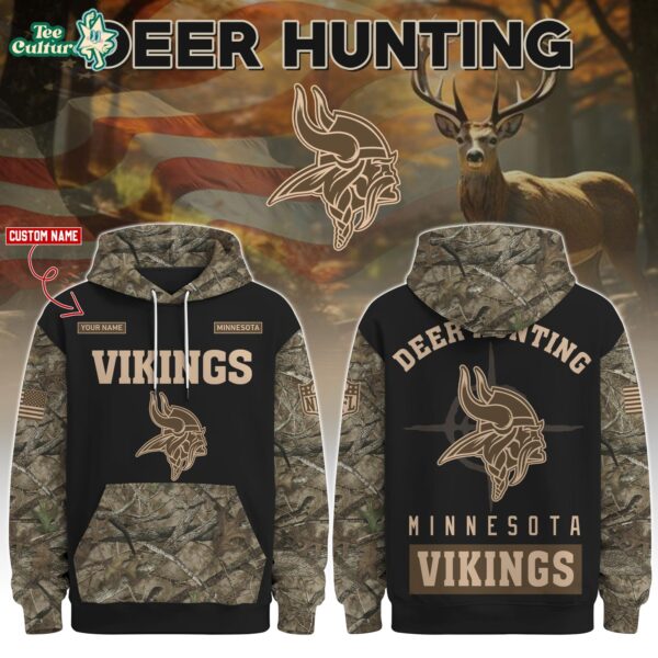 Minnesota Vikings Deer Hunting Limited Edition Hoodie – NFL Hunting Hoodie for Fans