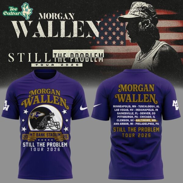 Morgan Wallen x Baltimore Ravens Still The Problem Tour 2026 Exclusive T-Shirt