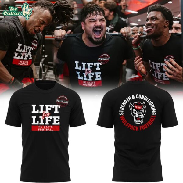 NC State Football Wolfpack Lift for Life 2026 T-Shirt