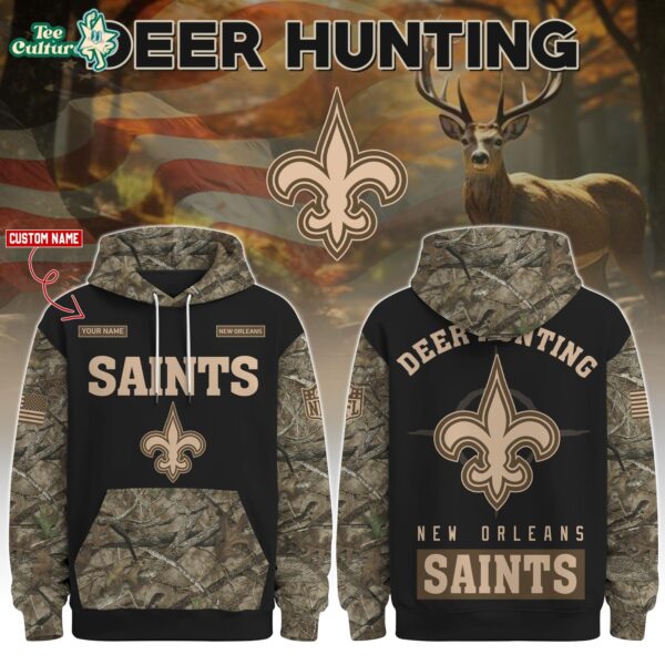 New Orleans Saints Deer Hunting Limited Edition Hoodie – NFL Hunting Hoodie for Fans