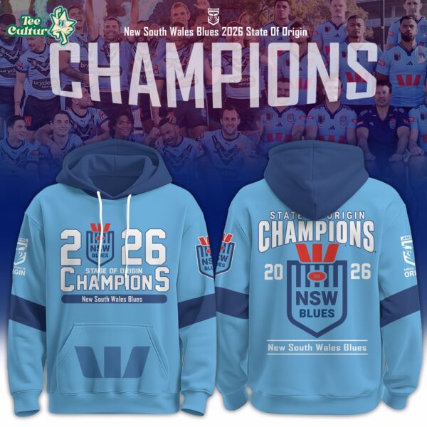 New South Wales Blues 2026 State of Origin Champions Men’s Hoodie Limited Edition