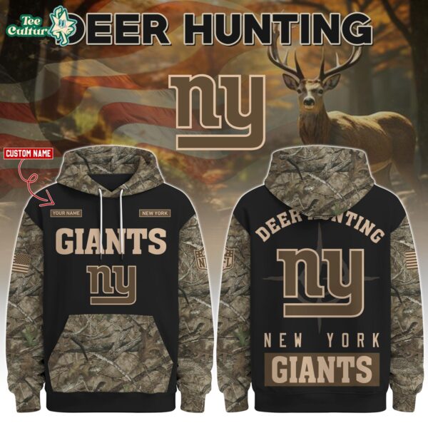 New York Giants Deer Hunting Limited Edition Hoodie – NFL Hunting Hoodie for Fans