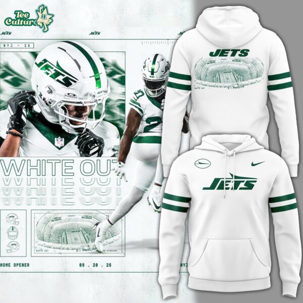 New York Jets White Out Uniforms Hoodie
