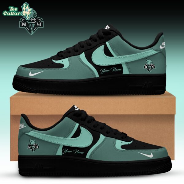 New York Liberty WNBA x Back 2 Black Edition Nike Air Force 1 Low Custom Shoes for Fans