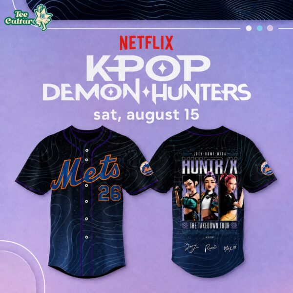 New York Mets x KPop Demon Hunters The Takedown Tour 2026 Baseball Jersey