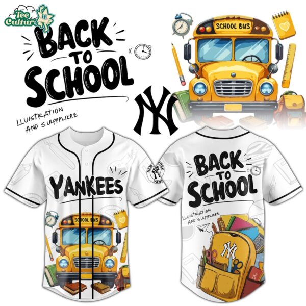 New York Yankees Back To School 2026 3D Baseball Jersey Teacher Student School Spirit Jersey - Suppliere Collection