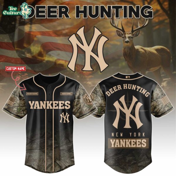 New York Yankees Deer Hunting Limited Edition Baseball Jersey