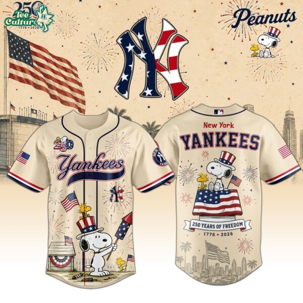 New York Yankees Peanuts USA 250th Anniversary 2026 Limited Edition Baseball Jersey