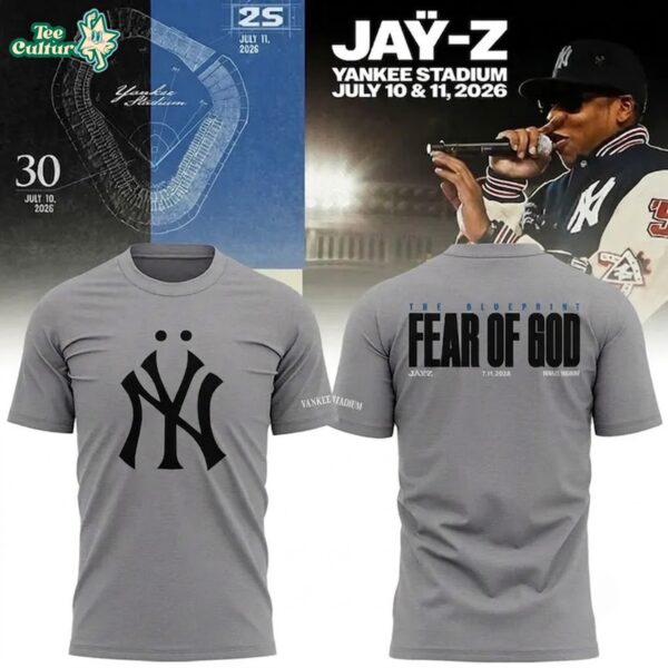 New York Yankees x Jay-Z Fear of God Yankee Stadium Concert 2026 Limited Edition Shirt