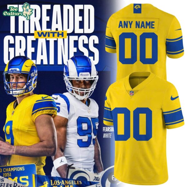 Nike Los Angeles Rams Classic Sol Game Jersey Personalized Football Fan Gift Tee