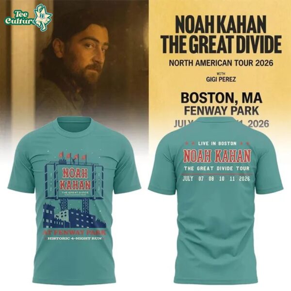 Noah Kahan Great Divide World Tour 2026 Live In Boston Special Shirt