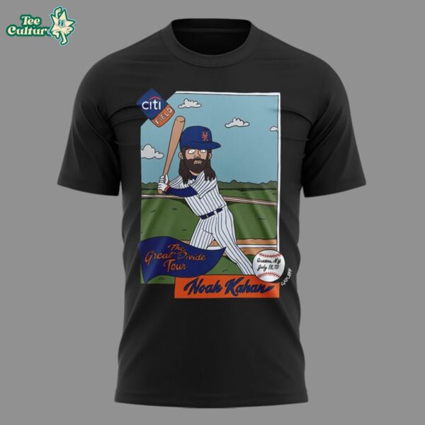 Noah Kahan X Ny Mets Great Divide Tour 2026 At Citi Field Black T-shirt Collection