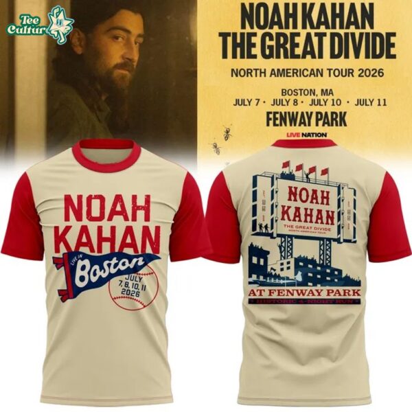 Noah Kahan x Boston Red Sox Great Divide World Tour 2026 Special Shirt