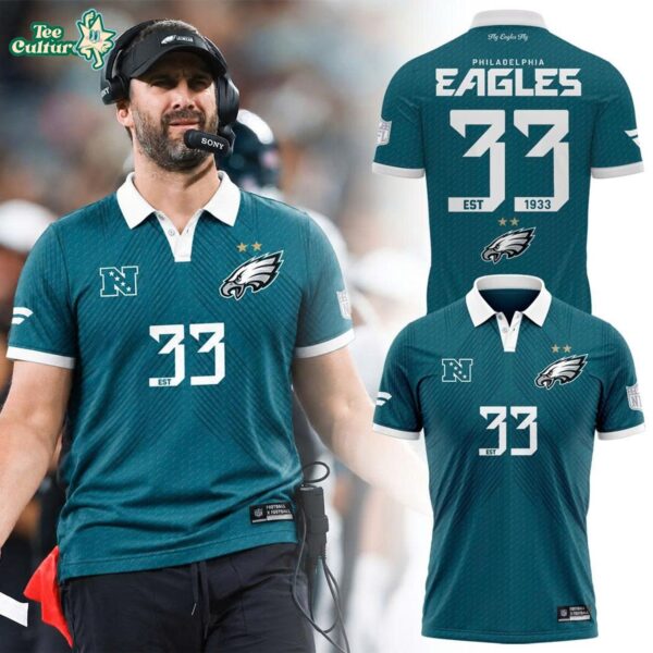 Philadelphia Eagles 1933 Founding Year Soccer Style Polo Shirt