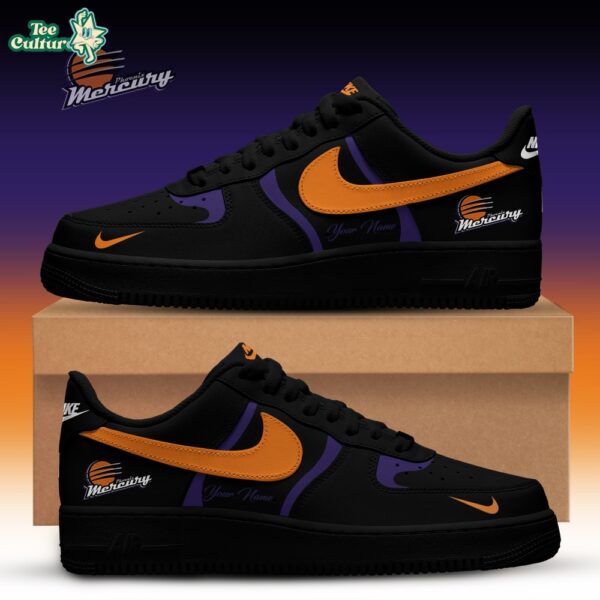 Phoenix Mercury x Back 2 Black Edition Custom Air Force 1 Sneakers For Fans