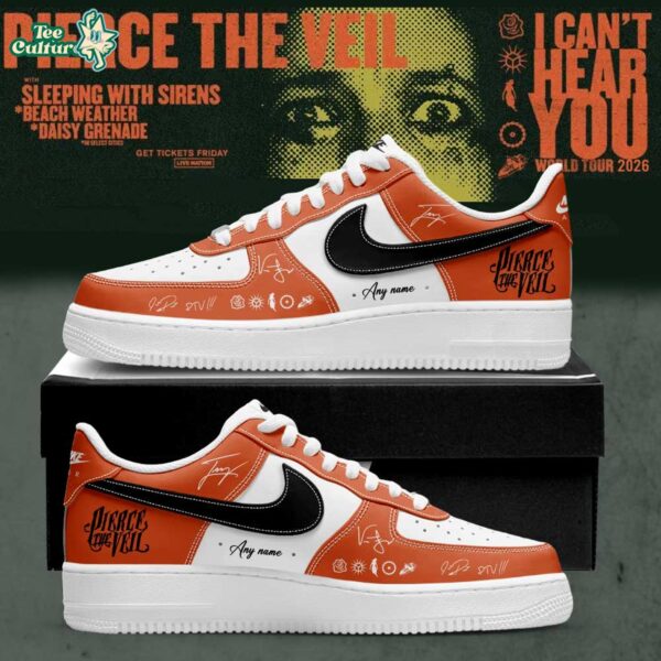 Pierce The Veil I Can't Hear You World Tour 2026 Signature Air Force 1 Shoes Ver3
