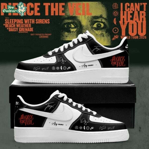 Pierce The Veil I Can't Hear You World Tour 2026 Signature Air Force 1 Shoes Ver4