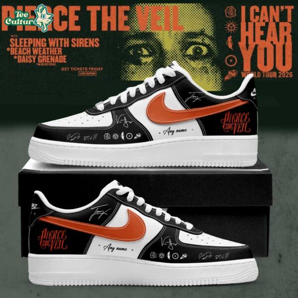 Pierce The Veil I Can't Hear You World Tour 2026 Signature Air Force 1 Shoes Ver5