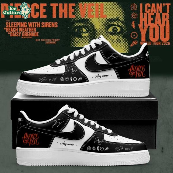 Pierce The Veil I Can't Hear You World Tour 2026 Signature Air Force 1 Shoes Ver6