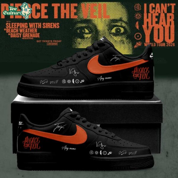Pierce The Veil I Can't Hear You World Tour 2026 Signature Air Force 1 Shoes Ver7