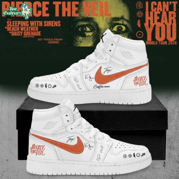 Pierce The Veil I Can't Hear You World Tour 2026 Signature Air Jordan 1 Shoes