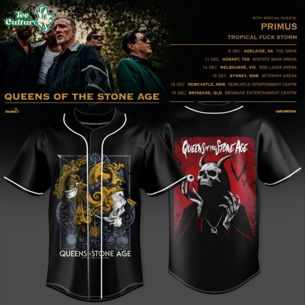 Queens Of The Stone Age Australia Tour 2026 Baseball Jersey V2