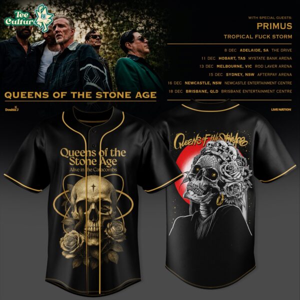 Queens Of The Stone Age Australia Tour 2026 Baseball Jersey V3