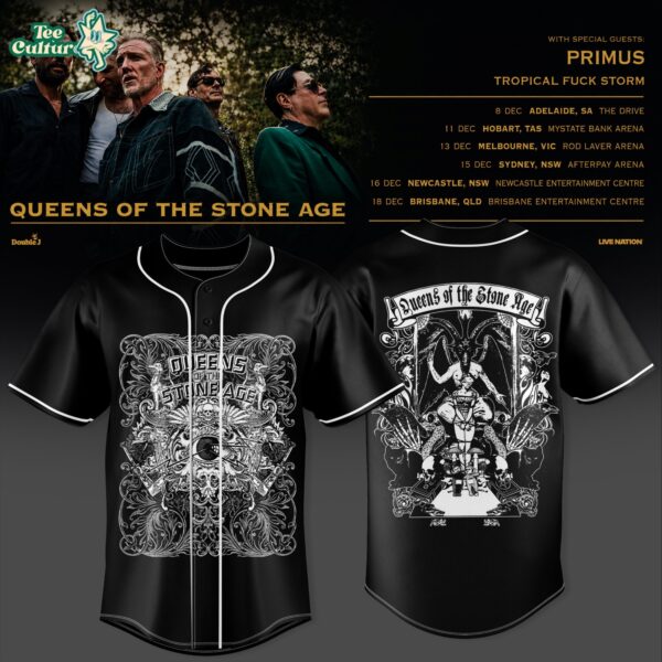 Queens Of The Stone Age Australia Tour 2026 Baseball Jersey V4