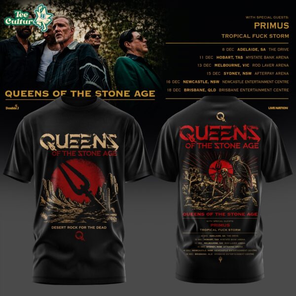Queens Of The Stone Age Australia Tour 2026 Tshirt V4