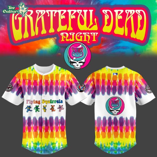 Richmond Flying Squirrels x Grateful Dead Special Edition Baseball Jersey