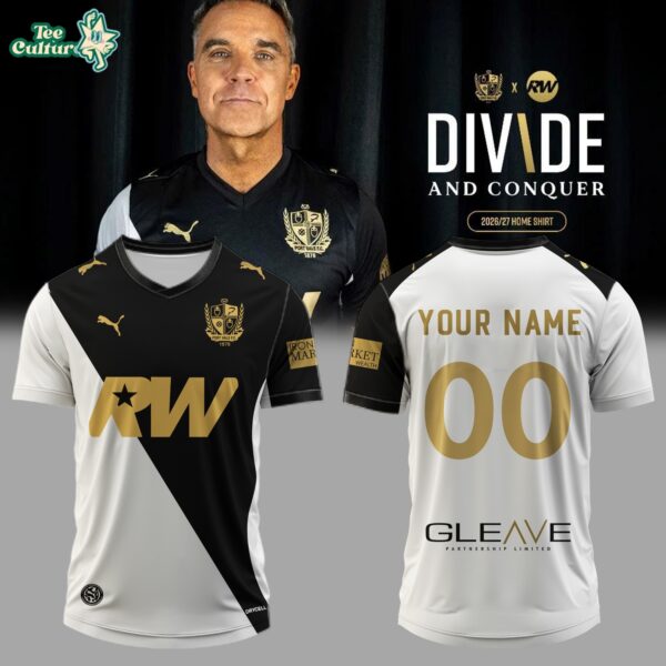 Robbie Williams Britpop World Tour Custom Name & Number Baseball Jersey
