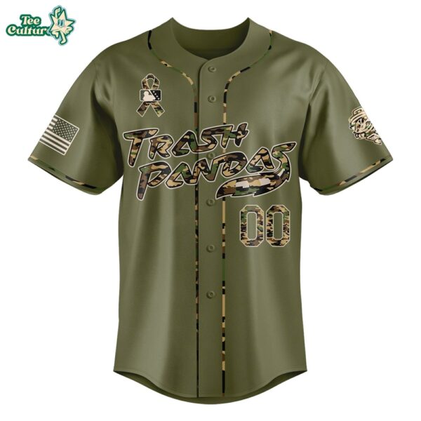 Rocket City Trash Pandas Military Appreciation Night 2026 Limited Edition Baseball Jersey