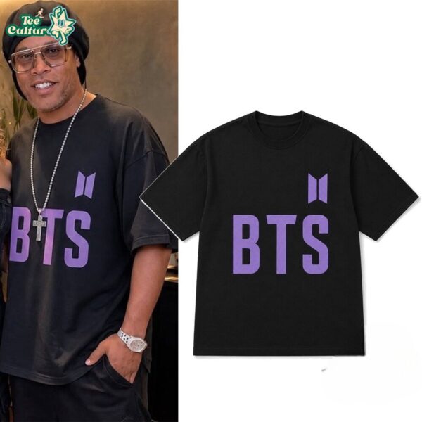 Ronaldinho Brasil Bts Purple Logo Black Shirt