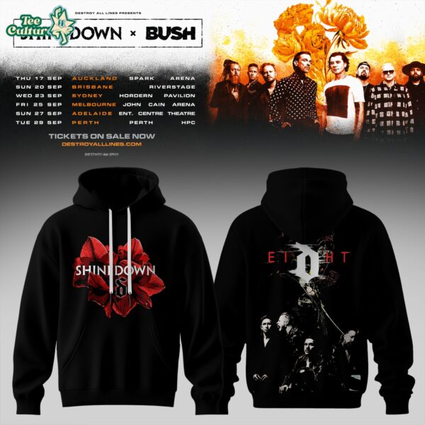 SHINEDOWN × BUSH Australia Tour Collection Hoodie 2026 V2