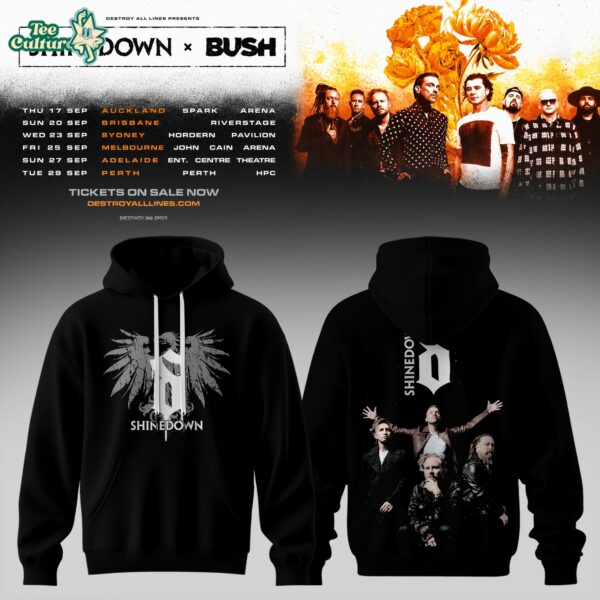 SHINEDOWN × BUSH Australia Tour Collection Hoodie 2026 V3