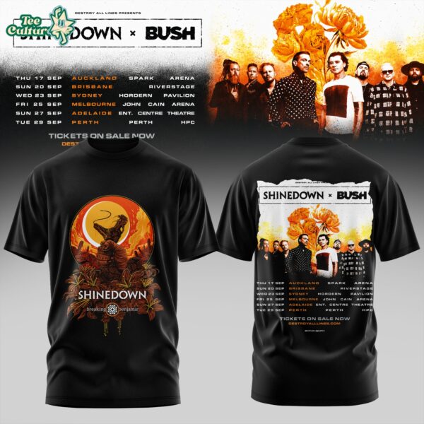 SHINEDOWN × BUSH Australia Tour Collection Tshirt 2026